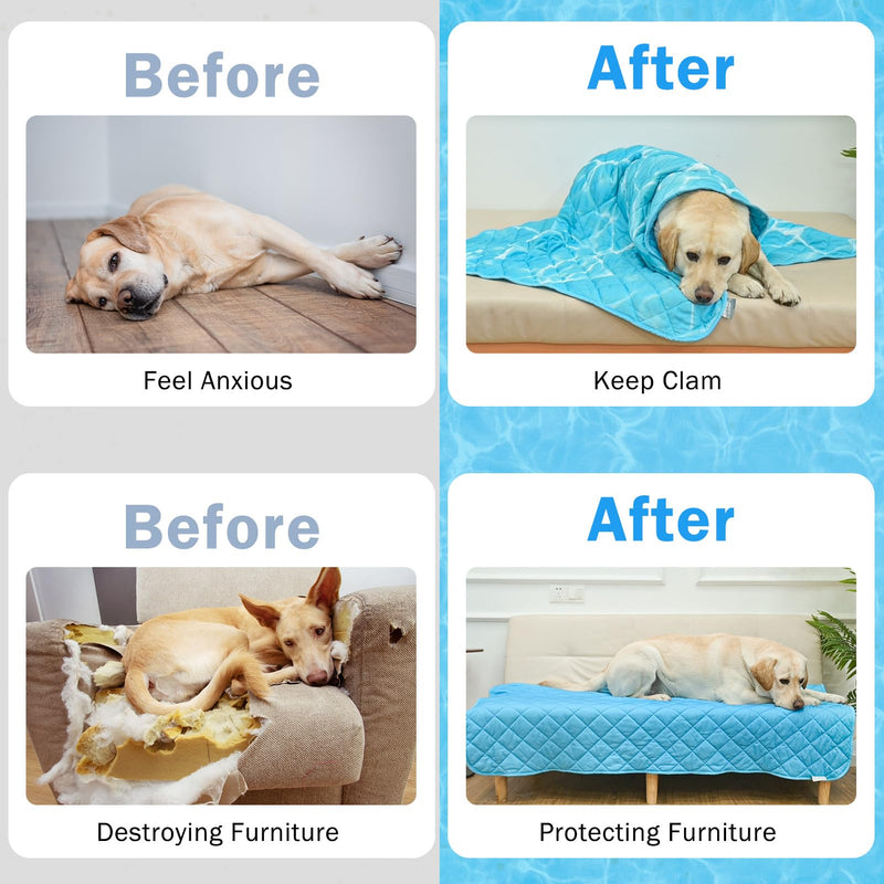 SCENEREAL Upgraded Dog Cooling Mat for Small Meduim Breeds Dogs, 28"x40" Reversible Self- Cooling Mat for Summer Heat, Ice Cool Soft Pet Throw Blanket Use in Couch, Car, Seat,Bed- Machine Washable - PawsPlanet Australia