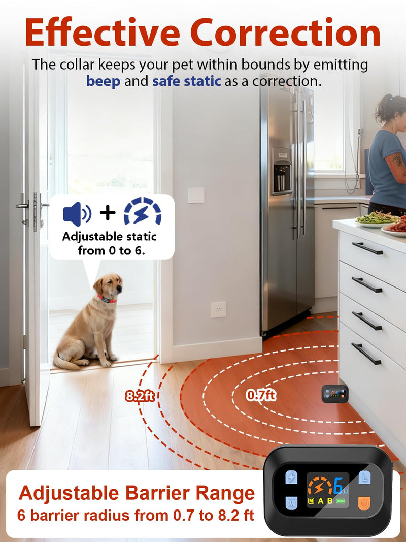 MIMOFPET Extra Outdoor Indoor Wireless Pet Barrier Transmitter for Cats Dogs, Waterproof Transmitter Only,Black