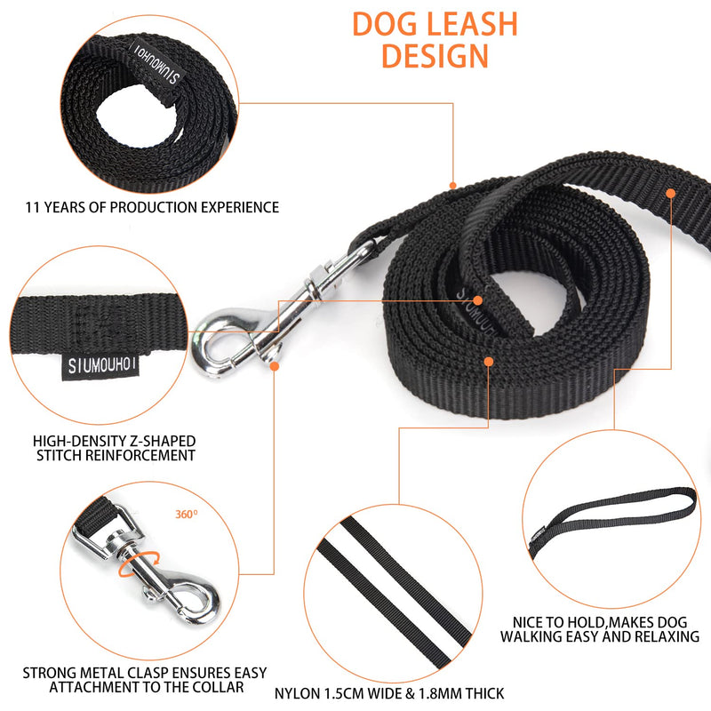 6 FT Puppy Leashes, Strong Traditional Style Leash with Easy to Use Collar Hook,Dog Lead Great for Small and Medium and Large Dog (Pink, 5/8 in x 6 ft) Pink - PawsPlanet Australia