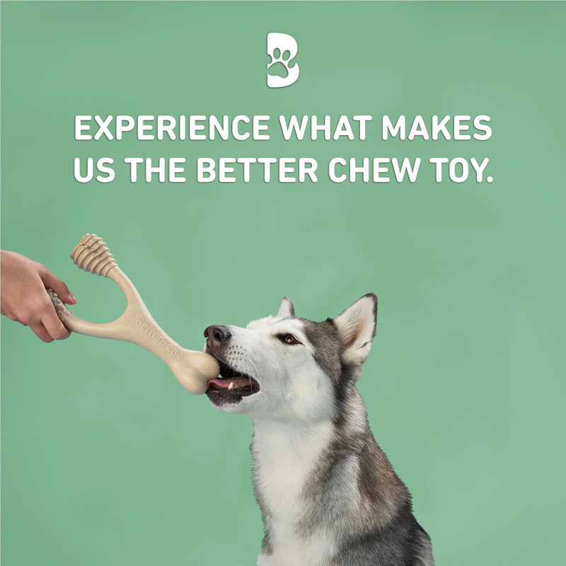 All-Natural, Nylon-Free Dog Chew Toys - Medium Density - Ideal for Moderate to Strong Chewers - Non-Toxic, Promotes Dental Health, Splinter-Resistant, Sustainably Made Beef Small - PawsPlanet Australia