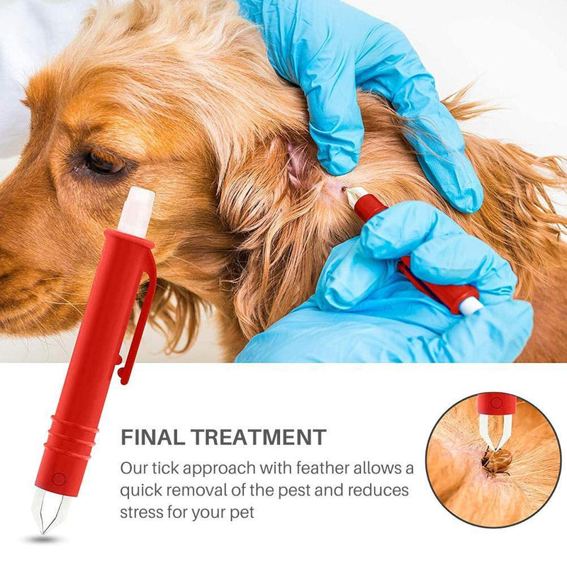 Tick Remover Tool Set, 7 Piece Pet Dog Tick Remover Tool Set Tick Hook Flea Tick Tweezers Clip Remover Flea Comb Magnifying Glass for Dogs Cats - PawsPlanet Australia