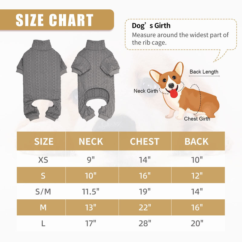 Dog Sweater Turtleneck Knitted Dog Clothes Solid Color Puppy Sweater Warm Cat Sweater Dog Sweaters for Medium Dogs (Grey & M) Grey - PawsPlanet Australia