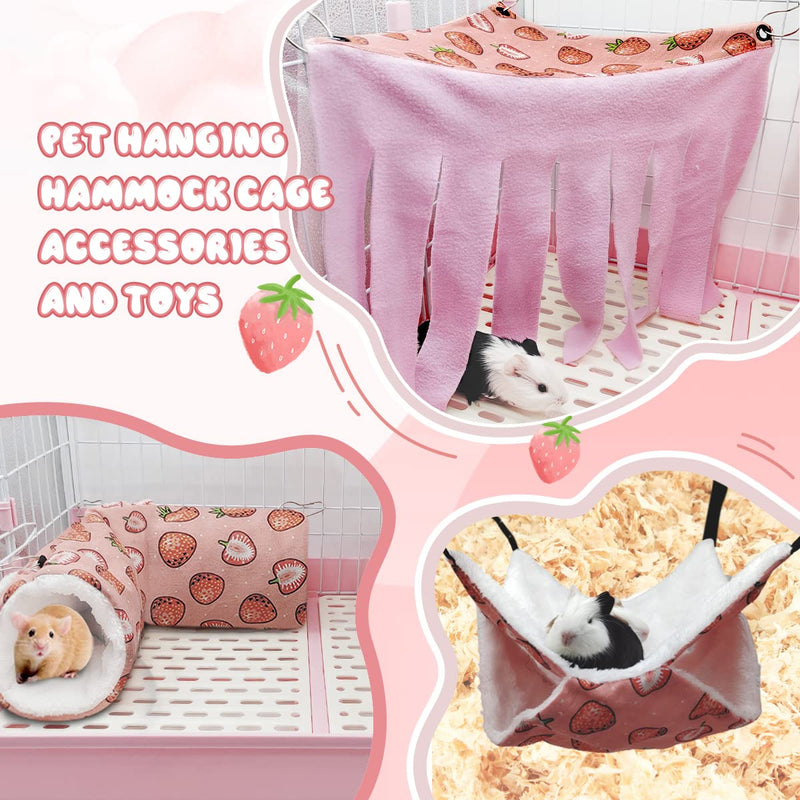Guinea Pig Rat Ferret Hammock and Warm Bed Small Pet Hideout Tunnel Cave Hanging Bunkbed Hammock Cage Toy for Hamster Sugar Glider Squirrel (1.Hammock) 3.Hammock - PawsPlanet Australia