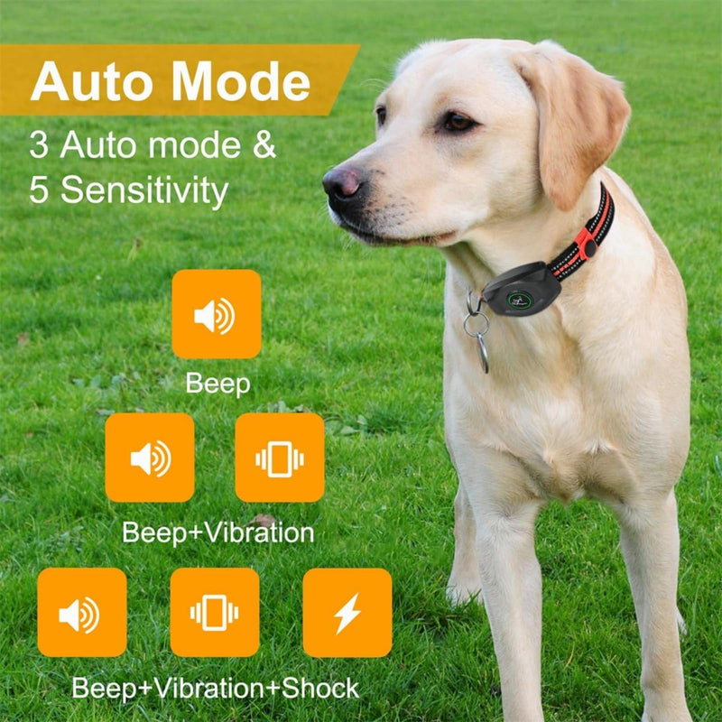 2 in 1 Dog Shock Collar - Bark Collar with Remote, w/3 Remote Training Modes, Beep, Vibration 1300Ft Dog Training Collar for for Small Medium Large Dogs (Red) Red - PawsPlanet Australia
