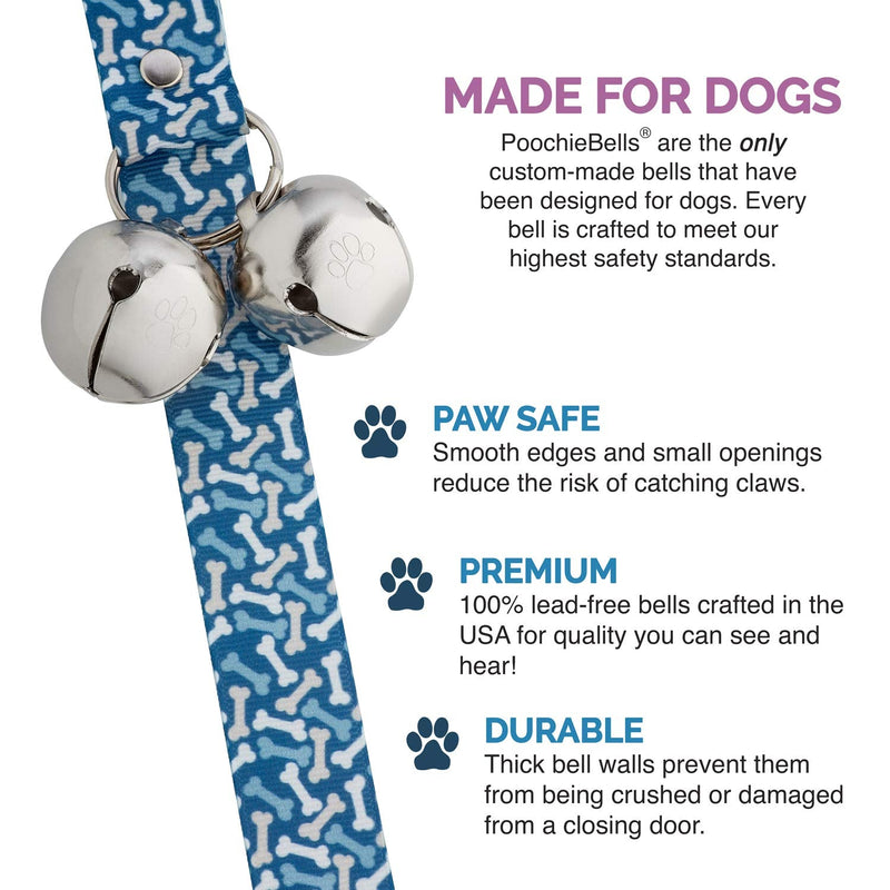 The Original Dog Potty Doorbell, Dog Bells for Potty Training & Puppy Housebreaking, Potty Train Your Dog in Days, Made in America, Bones One Size