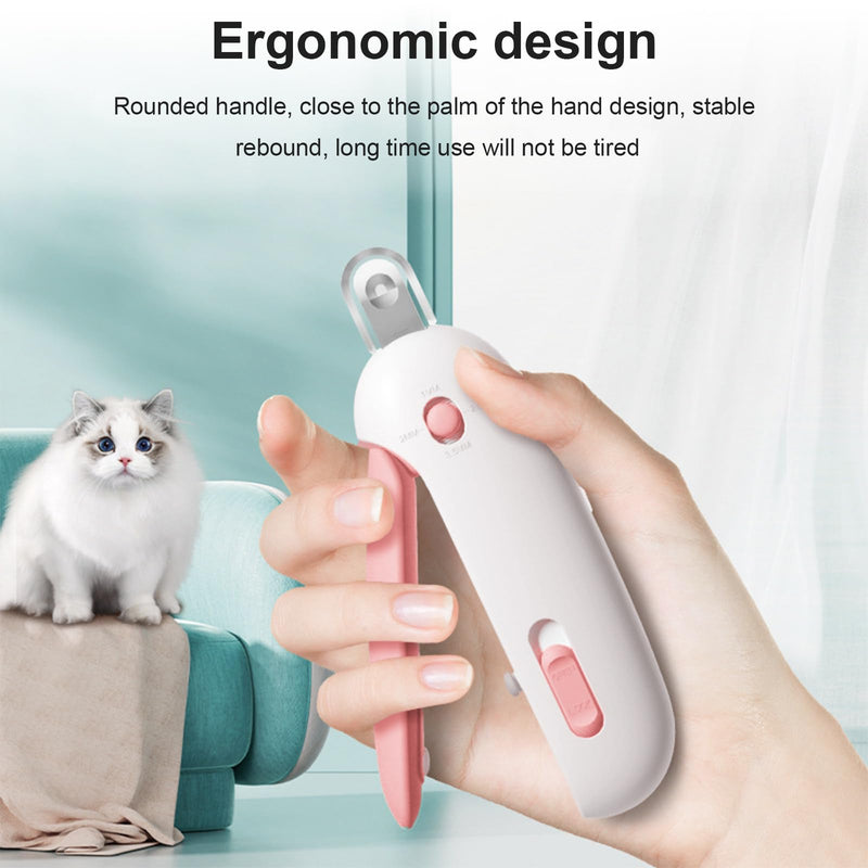Wanheart Cat Nail Clipper with Hidden File & Debris Catcher – Adjustable Round Hole Pet Nail Trimmer for Cats, Kittens & Small Animals | Safe No-Mess Grooming Tool (Pink) Pink - PawsPlanet Australia