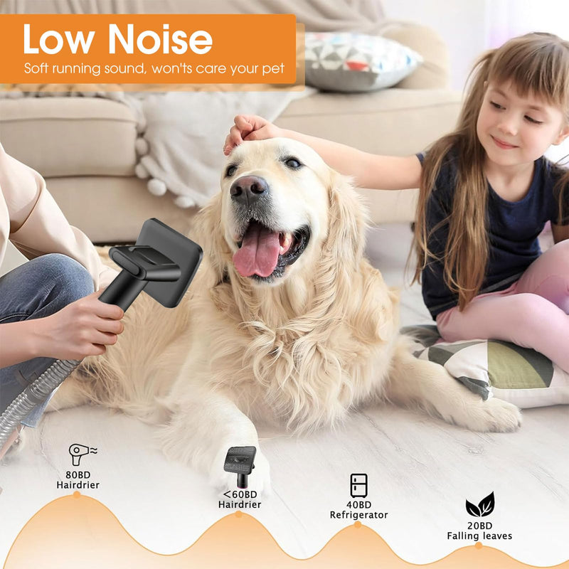 Pet Hair Grooming Brush Vacuum Attachment - Pet Vacuum Grooming Brush Hair Remover Shedding Deshedding Attachment Tool Kit for Dogs and Cats Grey - PawsPlanet Australia