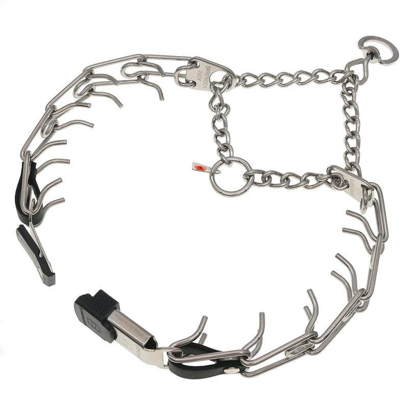 Herm Sprenger Dog Training Prong Collar with Quick Release ClicLock Buckle and Biothane Insert Stainless Steel No-Pull Collar Made in Germany (23in x 3.2mm Prongs (Neck Size up to19-20in)) 23in x 3.2mm(neck size up to19-20in)