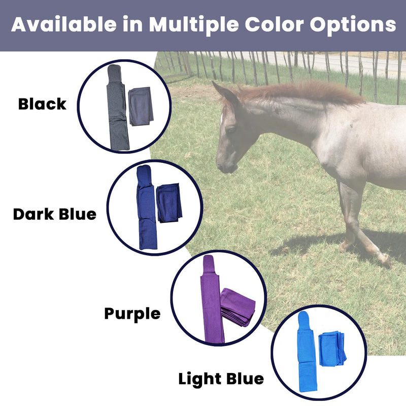 Ranch Hand Horse Mane Bags - Protect Horse's Mane from Wind, Sun, Mud, Preventing Tangles, Rubbing Out, and Breakage | Made with Lycra and Nylon (Dark Blue) Dark Blue - PawsPlanet Australia