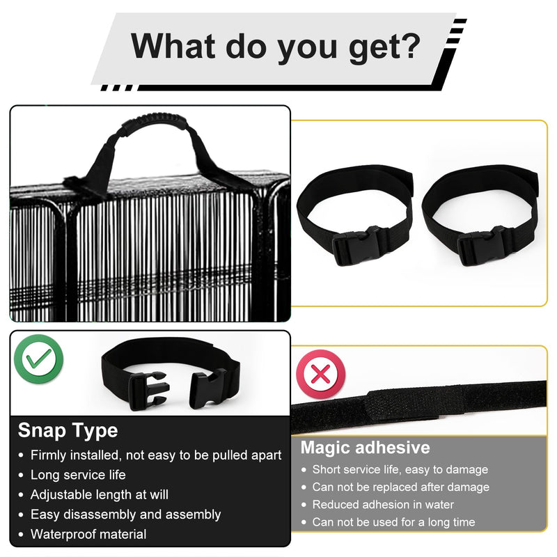 Dog Playpen Easy-Carry Straps, 1 Handle 2 Easy Wrap Straps Carry for FXW Transporting Dog Fence Fit 6-Panel 8-Panel 12-Panel 16-Panel Most of Heights Playpen Pet Kennel Portable for RV Camping - PawsPlanet Australia