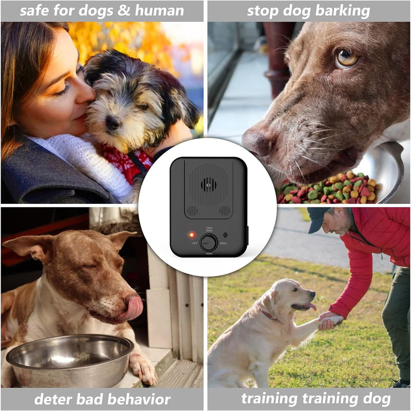 Anti Barking Device for Dogs, 3 Adjustable Frequency Modes, Ultrasonic Dog Barking Silencer, Rechargeable Sonic Barking Deterrent, Suitable for All Kinds of Dogs, for Indoor & Outdoor Use - PawsPlanet Australia