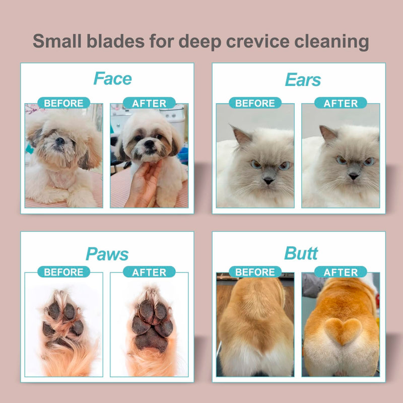 Dog Paw Trimmer with LED Light, Electric Dog Clippers for Groomming, Cordless Rechargeable Low-Noise Pet Micro Precision Trimmer, Shavers for Paws, Ears, Face, Rump - PawsPlanet Australia