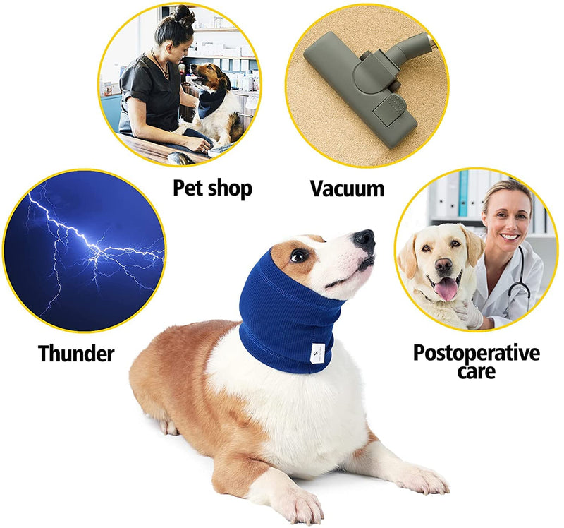 Quiet Ears for Dogs Hats Hoodies Dog's Ear Muffs Headband Noise Ear Protection for Dogs,Blue S Small Blue - PawsPlanet Australia
