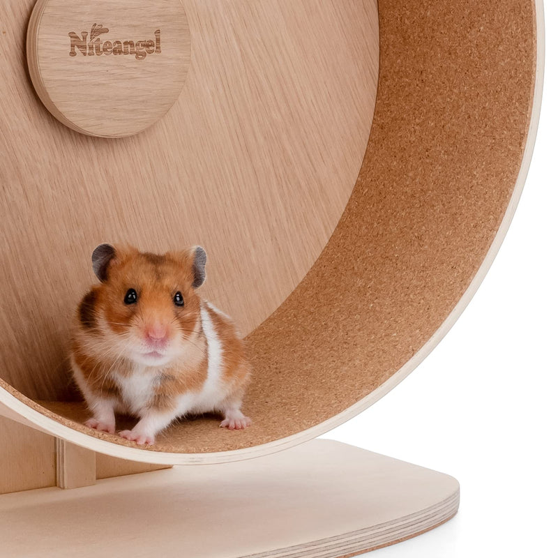 Niteangel Replacement Cork Running Track - Fits for Wooden Hamster Wheel Series | Acrylic Hamster Exercise Wheel w/Cork Track | Dark Cloud Hamster Wheel Series (Wooden Series, Large) Wooden Series