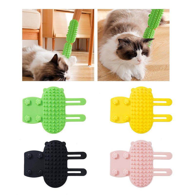 Groomer Brush,Grooming Brush for Cats Scratch Massage Brush Cats Self Groomer Scratcher Comb Cats Corner Groomer for Cats Soothing Rel Black - PawsPlanet Australia