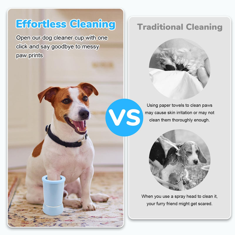 Dog Cleaner, Electric Portable Dog Washer with 2 Speeds, Rechargeable Silicone Pet Cleaning Cup for Small Medium Large Dogs, Automatic Muddy Paws Cleaner & Grooming Tool - PawsPlanet Australia