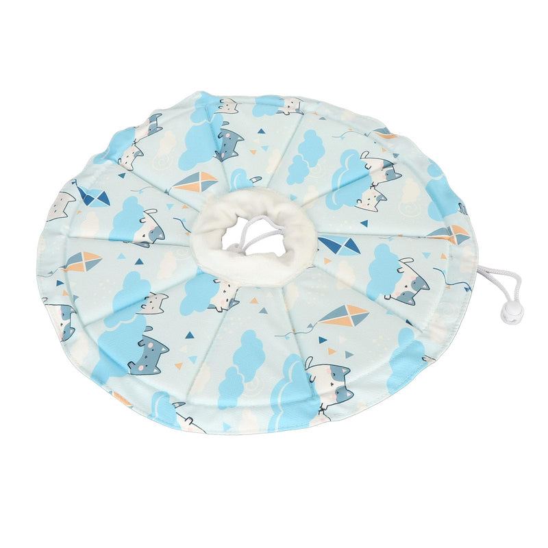 Cat Cone Collar, Multipurpose Soft Drawstring Design Waterproof Pet Cat Elizabethan Collar for Cats for Pets (Genericadyo0s68ng-14), Blue Genericadyo0s68ng-14 - PawsPlanet Australia