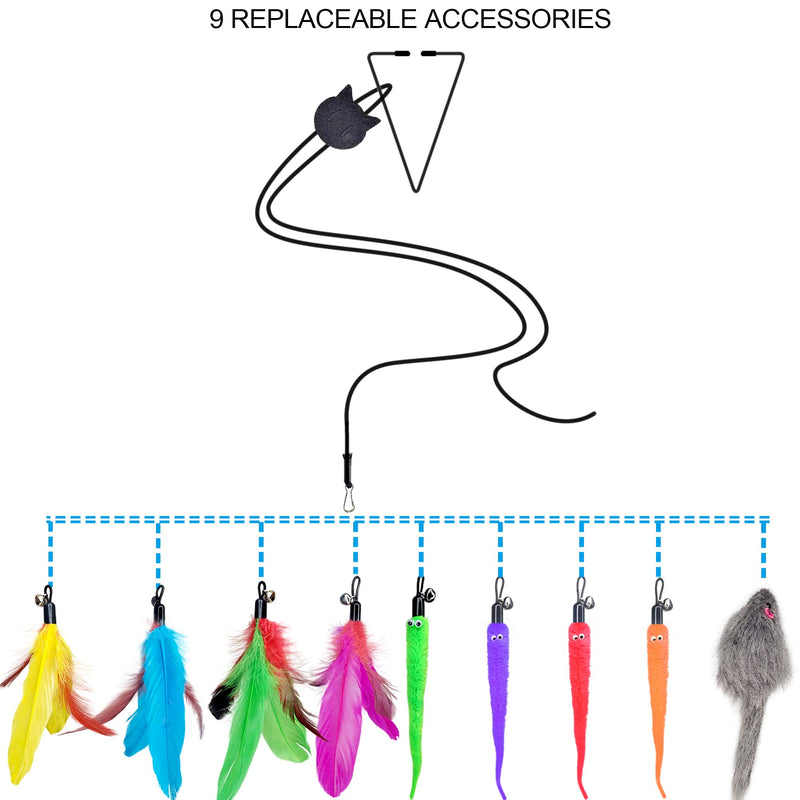 Premium Interactive Cat Toys Set with Feather Wand, Hanging Door Toy & Multiple Attachments - The Ultimate Playtime Solution for Cats - PawsPlanet Australia