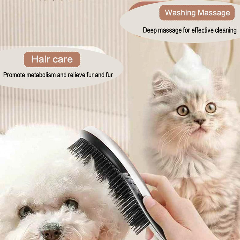 YOFANG Dog & Cat brush and Comb Set,Dog Grooming Brush for Short/Long/Curly Haired (Teddy,Poodles,Labradoodles etc),4-1 Pet Detangling Brush Effectively Remove Tangles, Knots and Mats. Silver - PawsPlanet Australia