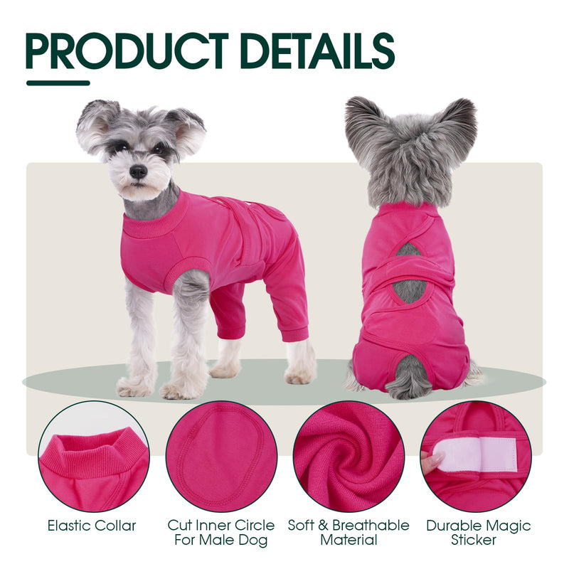 Kuoser Dog Surgery Suit Female Spay, Male Dog Recovery Sleeve Back Leg, Thigh Wound Protective Recovery Suit for Dogs, Dog Rear Leg Sleeve to Stop Licking, Pet Surgical Suit Puppy Onesie Bodysuit - PawsPlanet Australia