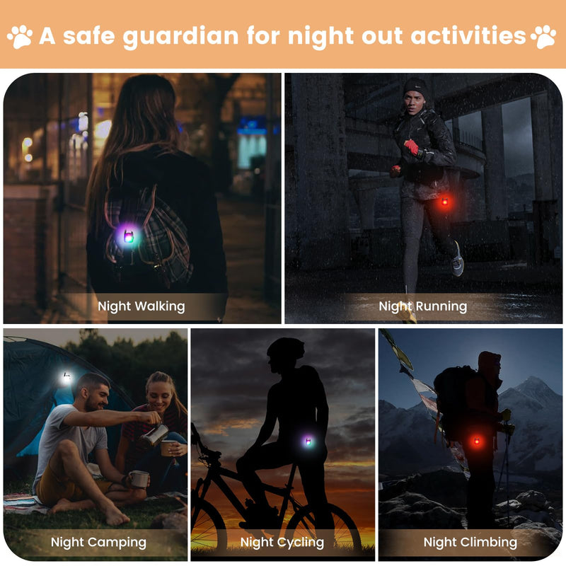 Rechargeable Led Dog Collar Light with 4 Modes - Ip68 Waterproof Camping Light Up Dog Collar for Night Walking, Running, Cycling (Black) Black - PawsPlanet Australia