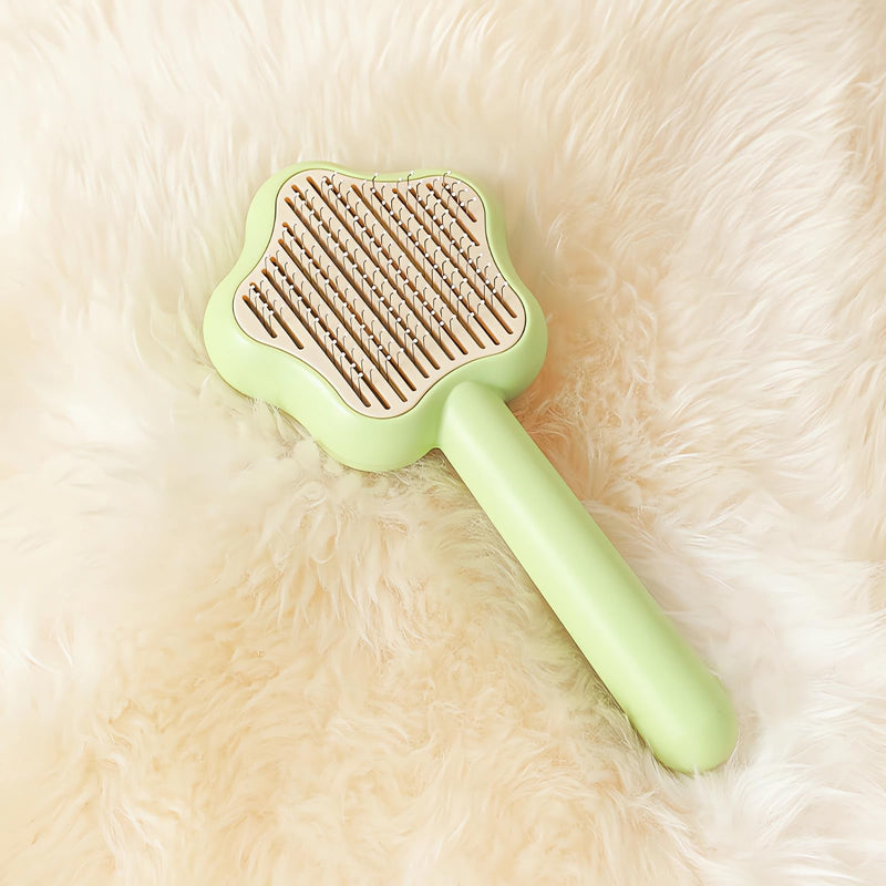 Cat Brush Dog Brush Cat Hair Brush with Release Button Cat Brush for Shedding Pets Brushs Pet Hair Cleaner Brush Self-cleaning Cats Comb Cat Grooming Supplies Brush for Short Long Hair Cat Dog - PawsPlanet Australia