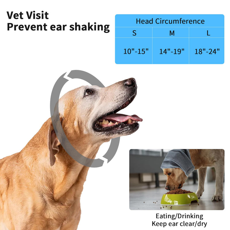 Dog Ear Muffs Dog Calm Headband Hoodie Ear wrap Noise Protection Dog Hematoma Ear Wrap Anxiety Relief Noise Removal Dog Winter Hat (Grey, Small) Grey - PawsPlanet Australia