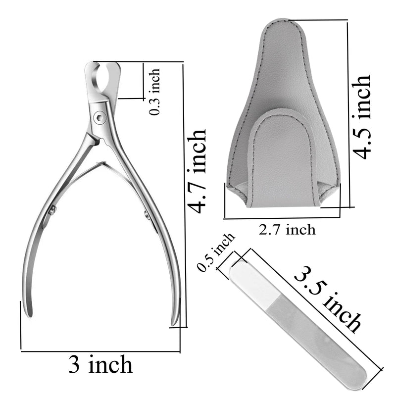 DAMILA Cat & Dog Nail Clippers, Full Stainless Steel Heavy Duty Trimmer with Built-in Spring, Bonus Leather Case & Nano Glass File, Professional Sharp Clippers for Thick Nails of Small/Large Pets - PawsPlanet Australia