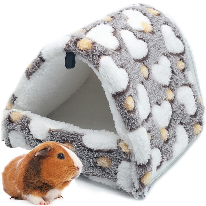 LeerKing Rat Hammock Bed Ferret Rodent Hammock Bed Hideout Cage Accessories Toy Bed for Guinea Pig Chinchilla Hedgehog Sugar Glider Medium Brown