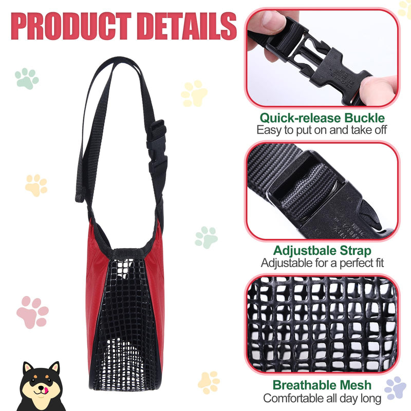 6 Sizes Dog Muzzle, Basket Air Mesh Muzzles Breathable Adjustable Full Coverage Dog Muzzle Cover for Small Medium Large Dogs, Anti Biting Barking Chewing - PawsPlanet Australia