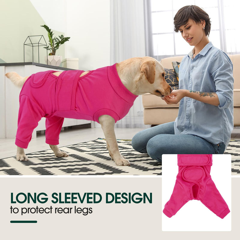 Kuoser Dog Surgery Suit Female Spay, Male Dog Recovery Sleeve Back Leg, Thigh Wound Protective Recovery Suit for Dogs, Dog Rear Leg Sleeve to Stop Licking, Pet Surgical Suit Puppy Onesie Bodysuit - PawsPlanet Australia