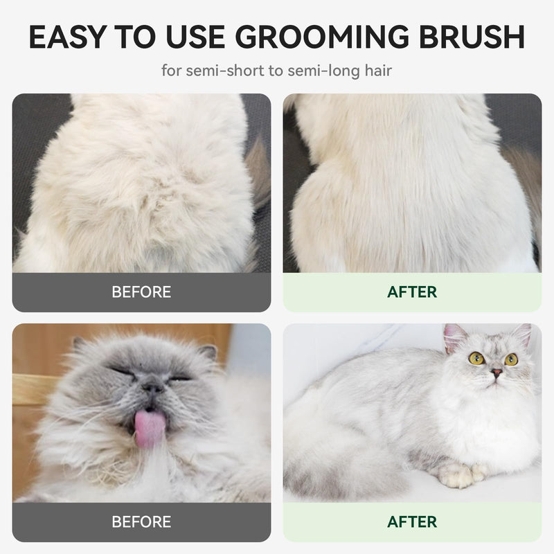 aumuca Cat Brush for Shedding, Cat Brushes for Indoor Cats, Horses Grooming Deshedding Brush for Dog Kitten Horse Massage Removes Loose Fur, Forest Green - PawsPlanet Australia