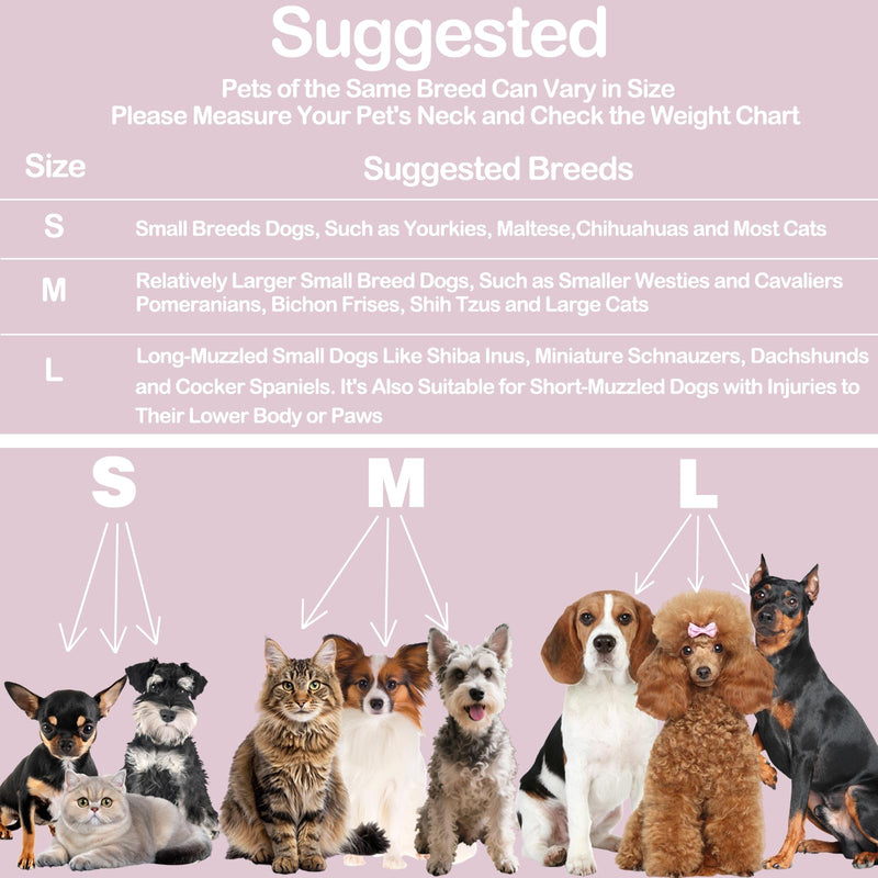 Soft Pet Cone for Dogs, Cats, Comfortable Soft Dog Cone Collar Alternative for After Surgery, Wound Care, Spay, Neuter, Dog and Cat Recovery Pets Collar