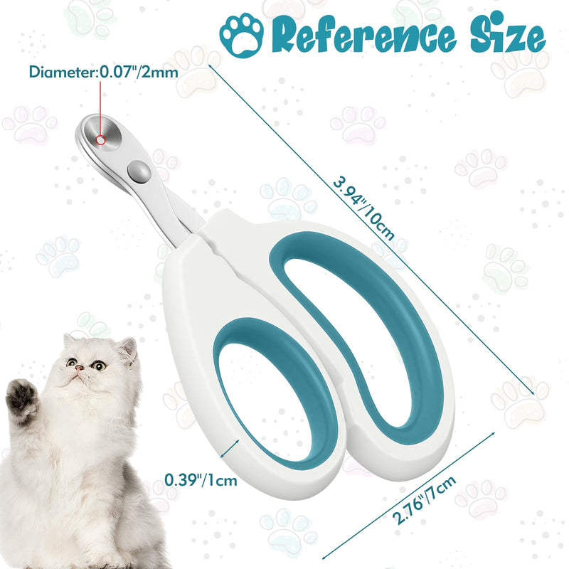 Cat Nail Clipper, Durable Stainless Steel Cat Nail Trimmer with Sharp Blade and Anti-Slip Handle, Professional Small Animal Claw Clippers for Cats Kittens Dogs Rabbits Guinea Pigs - PawsPlanet Australia