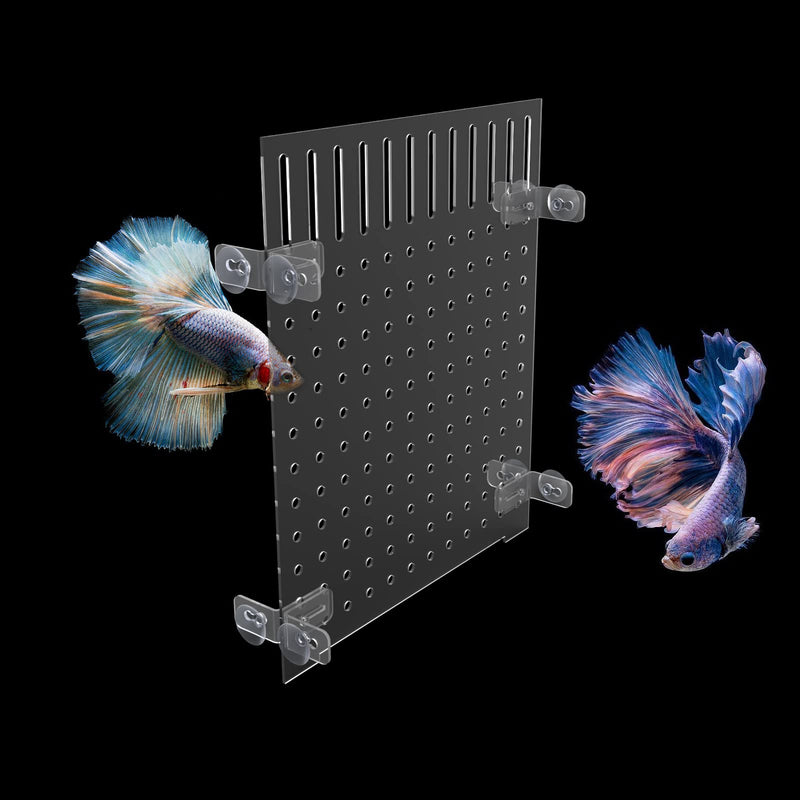 Aquarium Fish Tank Divider Acrylic Isolation Grid Board with Suction Cups Included Clear Fish Separator Transparent Plate Baffle Cover Blocking Fish Partition Net Freshwater Ornament 30*40cm - PawsPlanet Australia