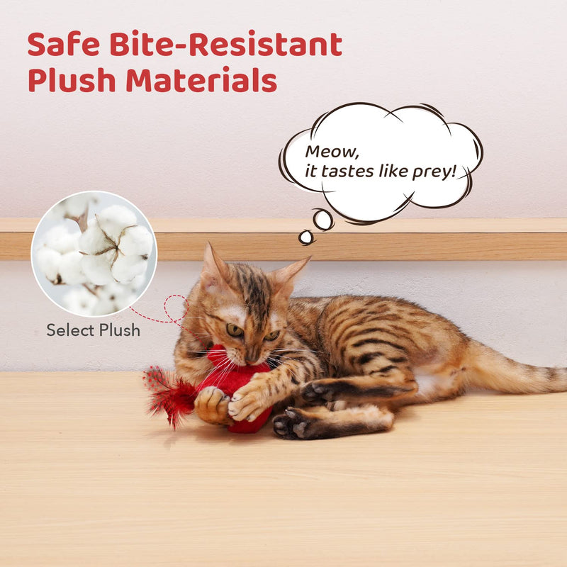 Potaroma Cat Toys Chirping Birds 2 Pcs with Catnip SilverVine, Interactive Cat Kicker, Lifelike Birdie Tweets, Indoor Kitty Kitten Exercise Toys 4.0" - PawsPlanet Australia