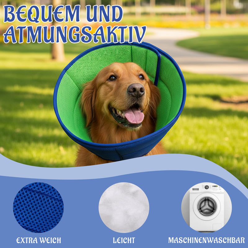 Dog Collar, 38-44 cm Protective Collar, Dog Leak Protection, Adjustable Dog Collar, Lightweight Protective Measures Protective Collar with Dog Comb for Post-Operative Care and Daily Protection