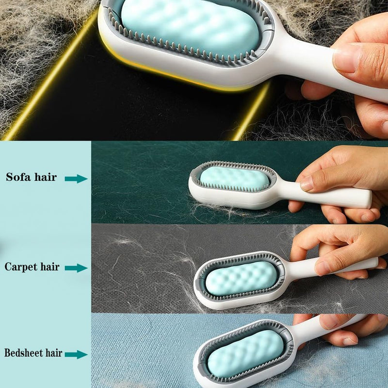 BESTLA Upgraded Pet Hair Removal Cat Hair Brush with Water Sticky Comb with Water Tank New 4 in 1 Cat Grooming Brush (Towels Not Included) - PawsPlanet Australia