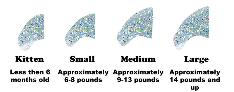 40 Pack Soft Nail Caps for Cat Claws Silver Holographic Glitter Medium - PawsPlanet Australia