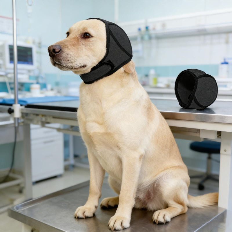 Dog Ear Muffs,Dog Ears Protectors,Waterproof Dogs Ear Covers,Dogs Snood Swim Ears Protectors,Adjustable,Reduce Stress and Anxiety,for Grooming, Swimming, Thunderstorms,Firework