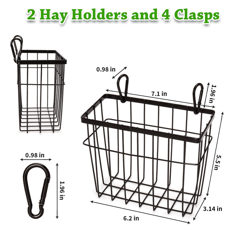 Rabbit hay feeder Sangle Sopffy 2PCS, guinea pig hay feeder with Metal Frame for Guinea Pig Chinchilla bunny, hay feeder rabbit, Chinchilla cage accessories - PawsPlanet Australia