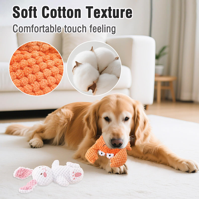 2 PCS Horse Chew Toy, Stuffed Plush Horse Toy, Dog Squeaky Toy Durable Pet Accessory - PawsPlanet Australia