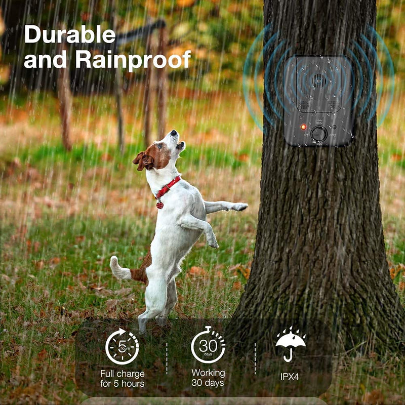 Anti Barking Device for Dogs, 3 Adjustable Frequency Modes, Ultrasonic Dog Barking Silencer, Rechargeable Sonic Barking Deterrent, Suitable for All Kinds of Dogs, for Indoor & Outdoor Use - PawsPlanet Australia