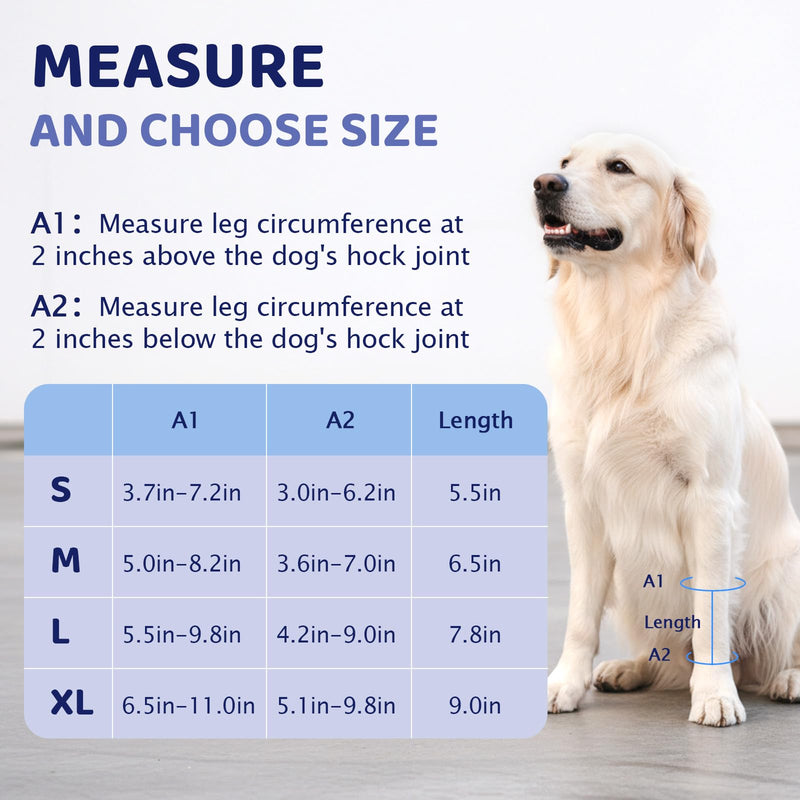 Dog Front Leg Brace - Hock Joint Compression Wrap Providing Stability for Dogs for ACL , Arthritis, Joint Discomfort Aid in Wound Care and Recovery - Dog Wrist BracePreventing Injuries, Sprains (XL)