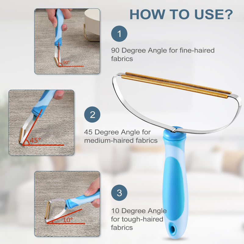 Newest Pet Hair Remover, 2 Pack Dog Cat Hair Remover, Lint Cleaner, Deep Cleaning, Portable Fur Removal Tool for Carpet, Car Mat, Couch, Pet Bed, Rug - PawsPlanet Australia