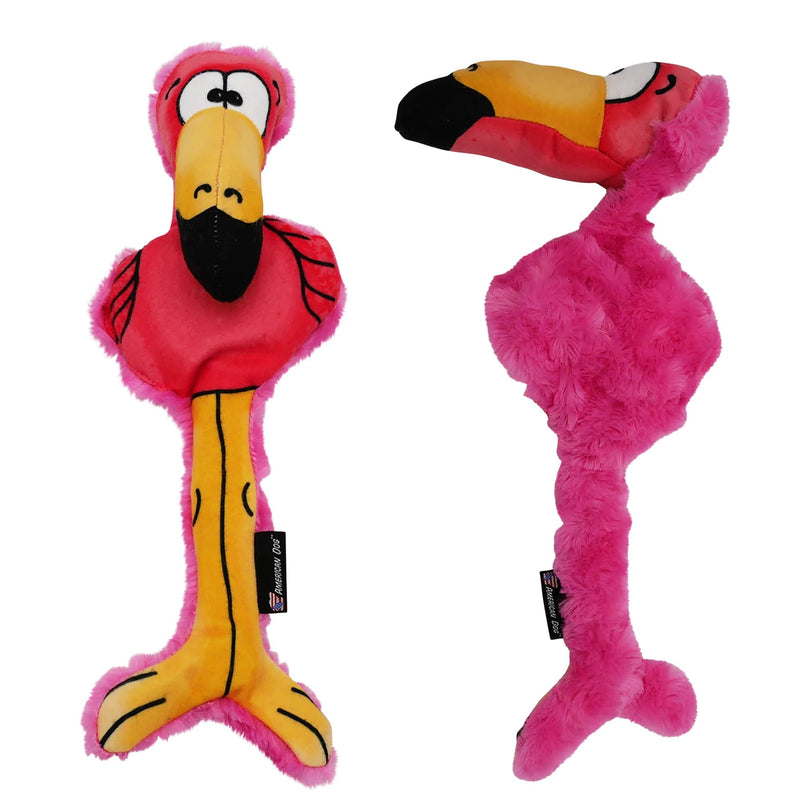 Flora The Flamingo – Durable Plush Dog Toy That Crinkles and is Made in USA from Pet-Safe, Machine-Washable Soft Minky Fleece Material with High Resistance to Wear, Tear, and Shrinkage One Size Flora the Flamingo - PawsPlanet Australia
