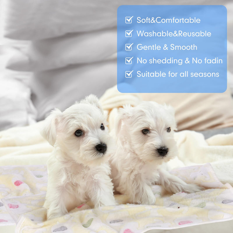 Chumia 15 Pcs Blankets for Dog Cat Soft Fluffy Fleece Washable Pet Dog Pattern Print Fleece Blankets for Pets Throw Warm Bed Mat for Puppy Cat 3 Colors, 24 x 16 Inches(Elephant) Elephant - PawsPlanet Australia