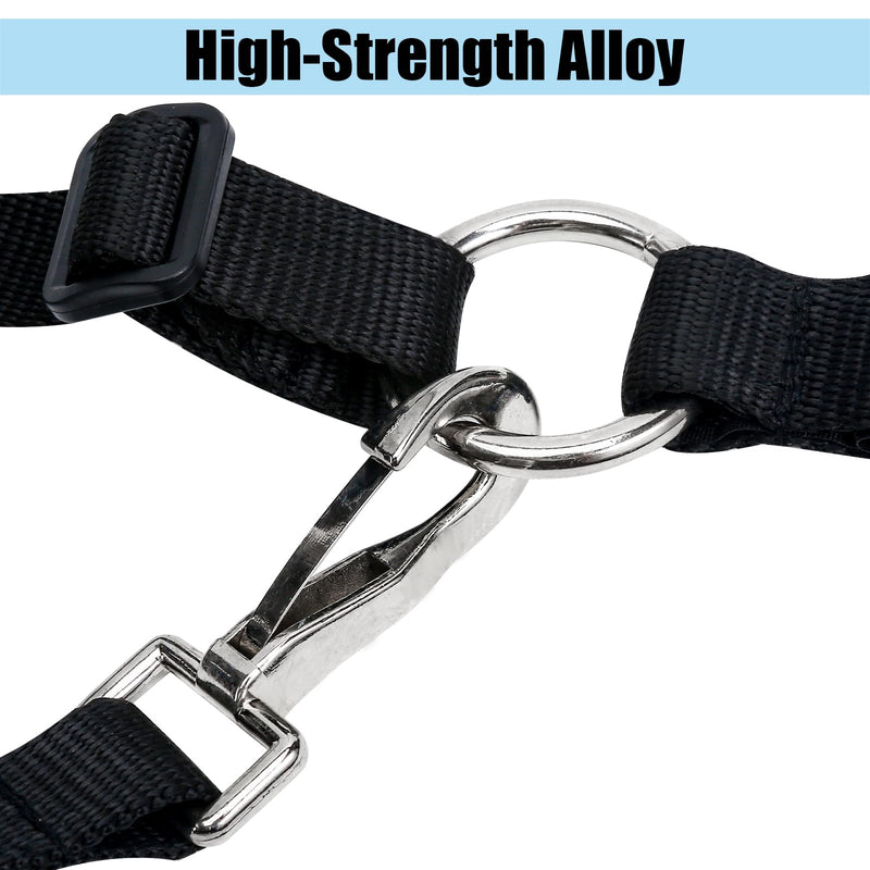 Durable Ventilated Grazing Muzzle with Attached Breakaway Halter - Lightweight Horse Muzzle, Supports Natural Grazing, Restricts Food Intake, Padded Noseband Onyx Black Cob Size