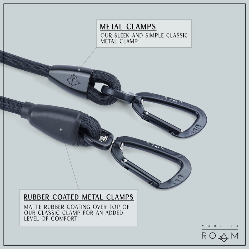 Made to ROAM Premium Everyday Leash - Ultra Soft Dog Leash with Aviation Aluminum Carabiner for Small, Medium, Large Dogs - Vermont Weekends, 4ft (Rubber Coated Metal Clamps) 4 Feet, Rubber Coated Metal Clamps - PawsPlanet Australia
