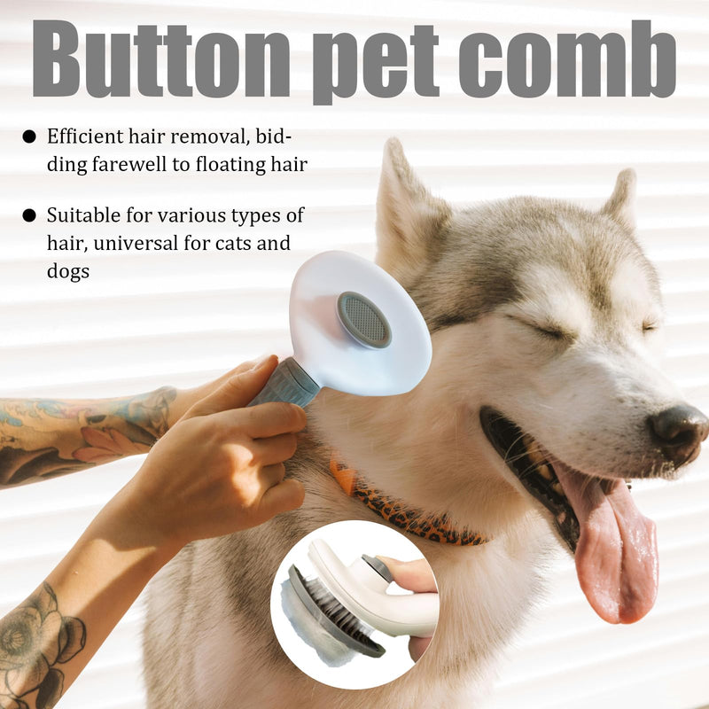 Cat Brush - 5 Pcs Pet Grooming Kit with Nail Clippers,Shedding Brush Toothbrush Long & Short Stainless Steel Teeth Knotting Comb Skin Friendly Deshedding Grooming Tool for Long Haired Cats Shedding Brush Set